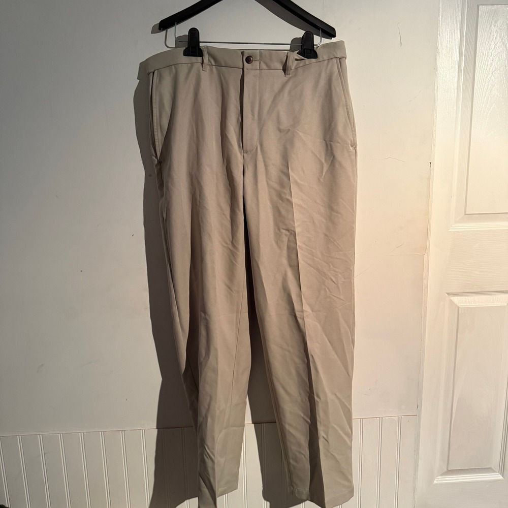 Haggar Cool 18 Performance Khaki Pants Stretch 36x30 NWT